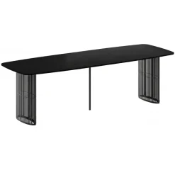 Tavolo da pranzo allungabile 160/236x90 cm industrial nero metallo nero Hexa