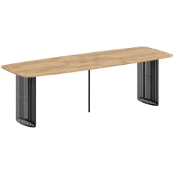 Tavolo da pranzo allungabile 160/236x90 cm industrial rovere metallo nero Hexa