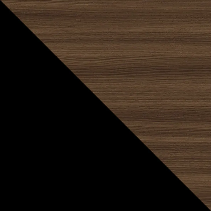 Tavolo da pranzo allungabile 160/236x90 cm industrial noce metallo nero Hexa