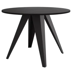 Tavolo da pranzo allungabile 100/138x100 cm rotondo industrial nero metallo nero Cortex