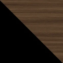 Tavolo da pranzo allungabile 100/176x100 cm rotondo industrial noce metallo nero Grint