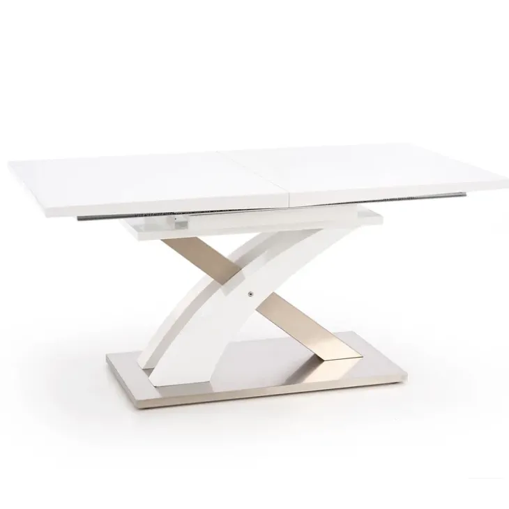 Tavolo da pranzo allungabile 160/220cm moderno bianco lucido Iride Gihome®