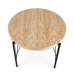Tavolo da pranzo allungabile moderno 100/300cm rovere nero Wally