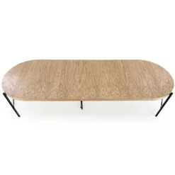 Tavolo da pranzo allungabile moderno 100/300cm rovere nero Wally