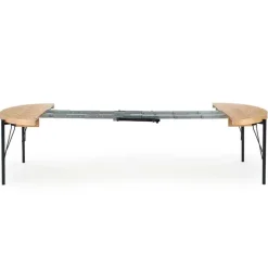Tavolo da pranzo allungabile moderno 100/300cm rovere nero Wally