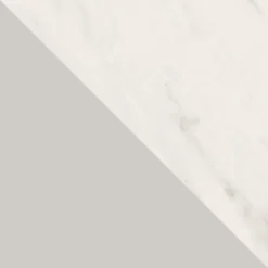 Tavolo da pranzo allungabile 180/256x110cm industrial effetto marmo bianco metallo cashmere Rail