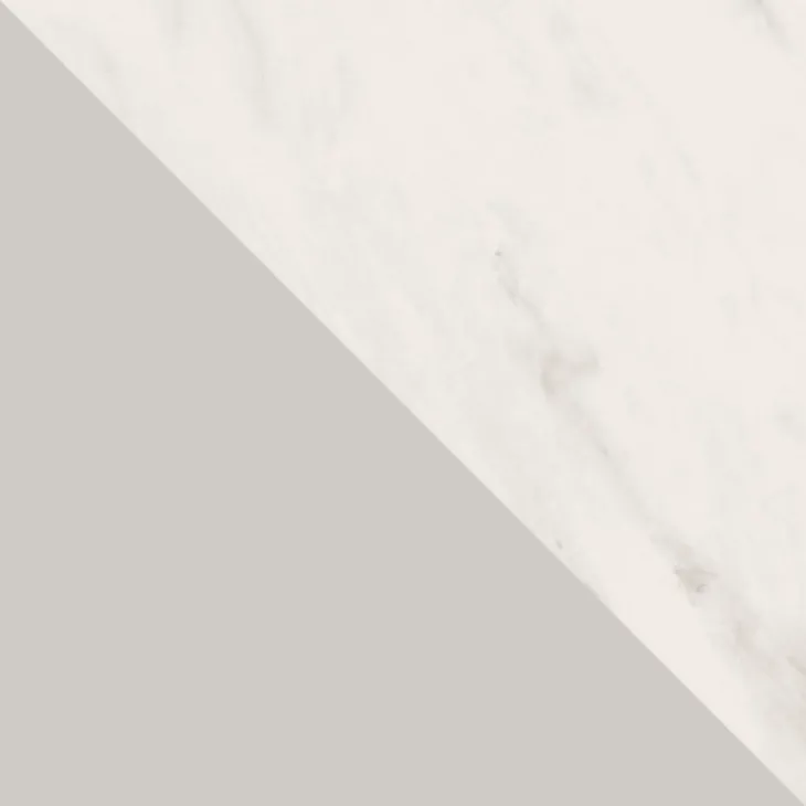 Tavolo da pranzo allungabile 100/176x100 cm rotondo industrial effetto marmo bianco metallo cashmere Grint