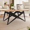 Tavolo da pranzo e da salotto 2 in 1 trasformabile 90/170x70cm rovere nero Nexus