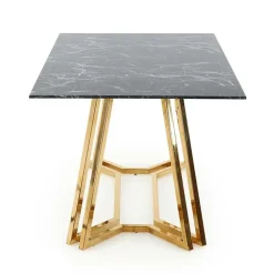Tavolo da pranzo moderno 160x90cm marmo nero oro Stella