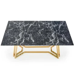 Tavolo da pranzo moderno 160x90cm marmo nero oro Stella