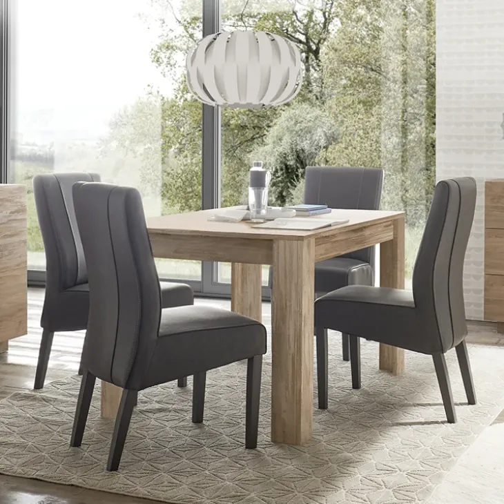 Tavolo da pranzo rettangolare moderno 180x90cm rovere scuro Alvarez