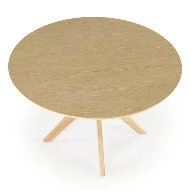 Tavolo da pranzo rotondo moderno 120x120cm rovere naturale Corinto