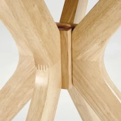 Tavolo da pranzo rotondo moderno 120x120cm rovere naturale Corinto