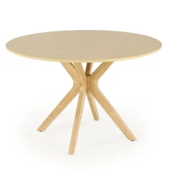 Tavolo da pranzo rotondo moderno 120x120cm rovere naturale Corinto