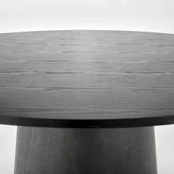 Tavolo da pranzo rotondo 120x77cm nero Igino