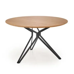 Tavolo da pranzo rotondo 120x120cm rovere dorato nero Margherita Gihome®