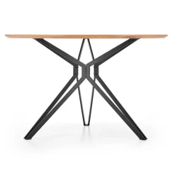 Tavolo da pranzo rotondo 120x120cm rovere dorato nero Margherita Gihome®