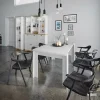 Tavolo da pranzo 150x76cm bianco lucido Loira