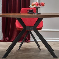 Tavolo da pranzo 170x90cm design moderno noce nero Emilio
