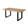 Tavolo da pranzo 160x90cm gambe in metallo legno massello rovere Tarselia