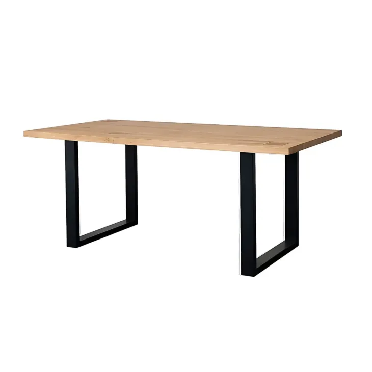 Tavolo da pranzo 160x90cm gambe in metallo legno massello rovere Tarselia