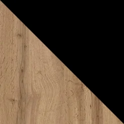 Tavolo da pranzo 190x90 cm industrial rettangolare rovere metallo nero Axon