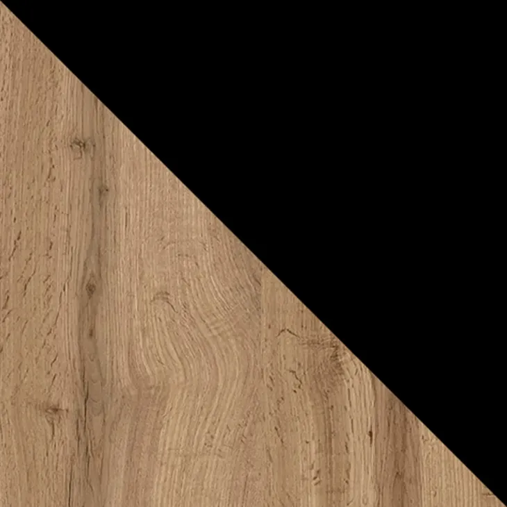 Tavolo da pranzo 190x90 cm industrial rettangolare rovere metallo nero Axon