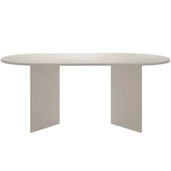 Tavolo da pranzo 185x90cm ovale beige cashmere Elden