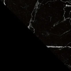 Tavolo da pranzo 185x90cm ovale effetto marmo nero Elden