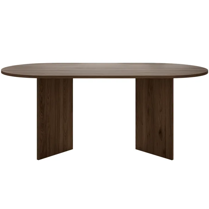 Tavolo da pranzo 185x90cm ovale noce Elden