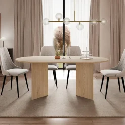 Tavolo da pranzo 185x90cm ovale rovere Elden