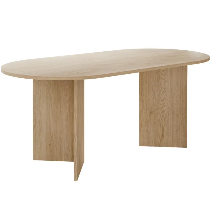 Tavolo da pranzo 185x90cm ovale rovere Elden