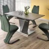 Tavolo in vetro allungabile moderno 160/200cm grigio scuro Curtis