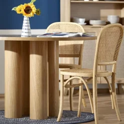 Tavolo moderno rotondo 120/77cm rovere Canberra