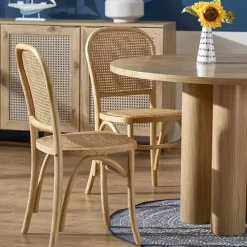 Tavolo moderno rotondo 120/77cm rovere Canberra
