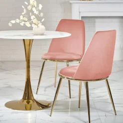 Tavolo rotondo da sala 90x75cm marmo bianco effetto oro Rosselli