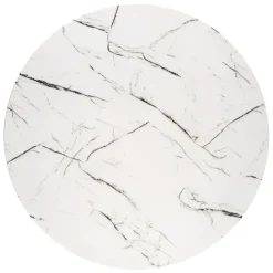 Tavolo rotondo moderno 100x73cm marmo bianco oro Onorato