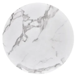 Tavolo rotondo moderno 79x74cm marmo bianco nero oro Barbera