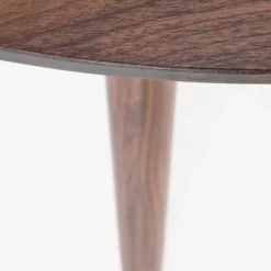 Tavolo rotondo moderno 110x76cm noce oro Panaro