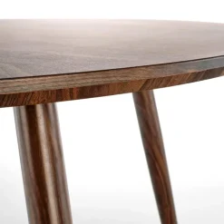 Tavolo rotondo moderno 110x76cm noce oro Panaro