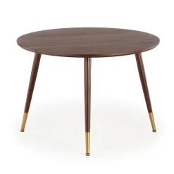 Tavolo rotondo moderno 110x76cm noce oro Panaro