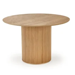 Tavolo rotondo moderno 120x78cm rovere naturale Italo