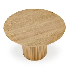 Tavolo rotondo moderno 120x78cm rovere naturale Italo