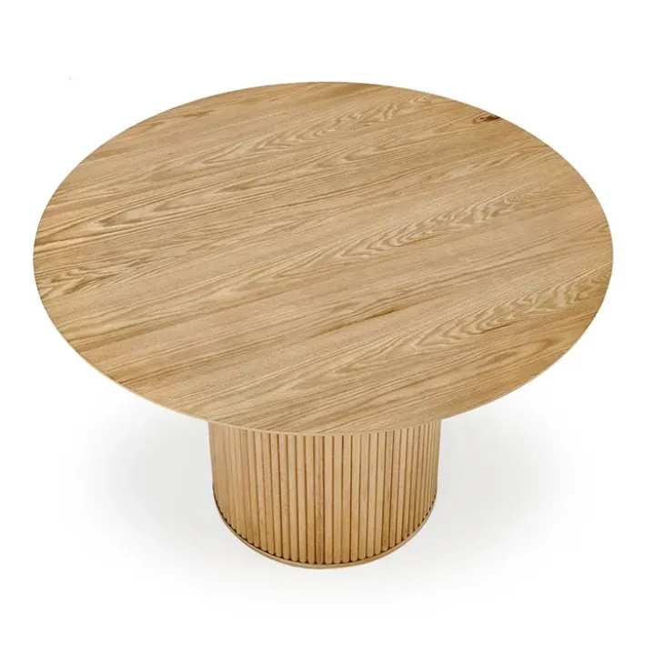 Tavolo rotondo moderno 120x78cm rovere naturale Italo