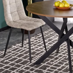 Tavolo rotondo 100x100cm moderno noce nero Dormelada