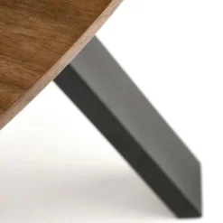 Tavolo rotondo 120x120cm moderno rovere noce nero Camomilla