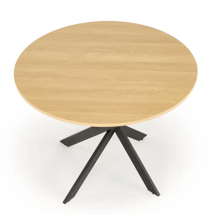 Tavolo rotondo 100x100cm moderno rovere nero Dormelada