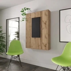 Tavolo 135x203cm a scomparsa moderno rettangolare rovere nero Hope
