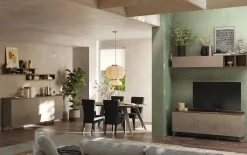 Tavolo 180x90cm bronzo rovere scuro Jonson