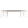 Tavolo 130/170x80cm da pranzo allungabile moderno bianco acciaio Gubbio